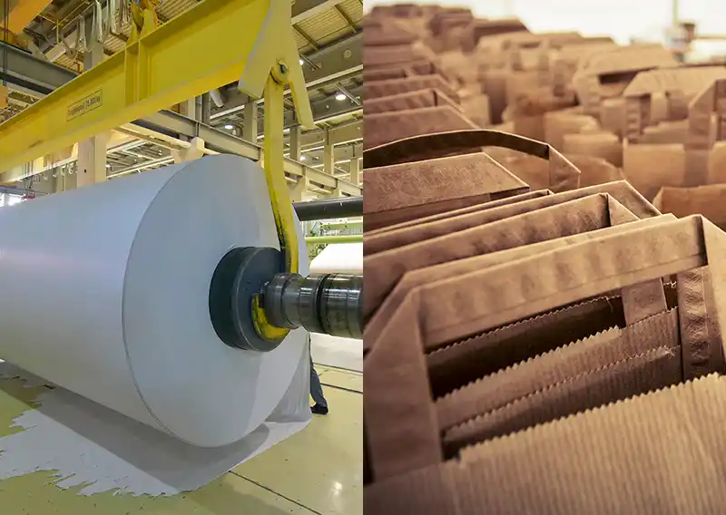 papier impression bobine et sacs emballage kraft production industrie papier