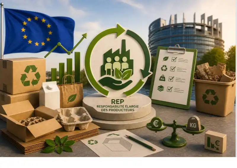 Réglementation européenne sur les emballages et conformité REP pour les emballages recyclables à base de fibres