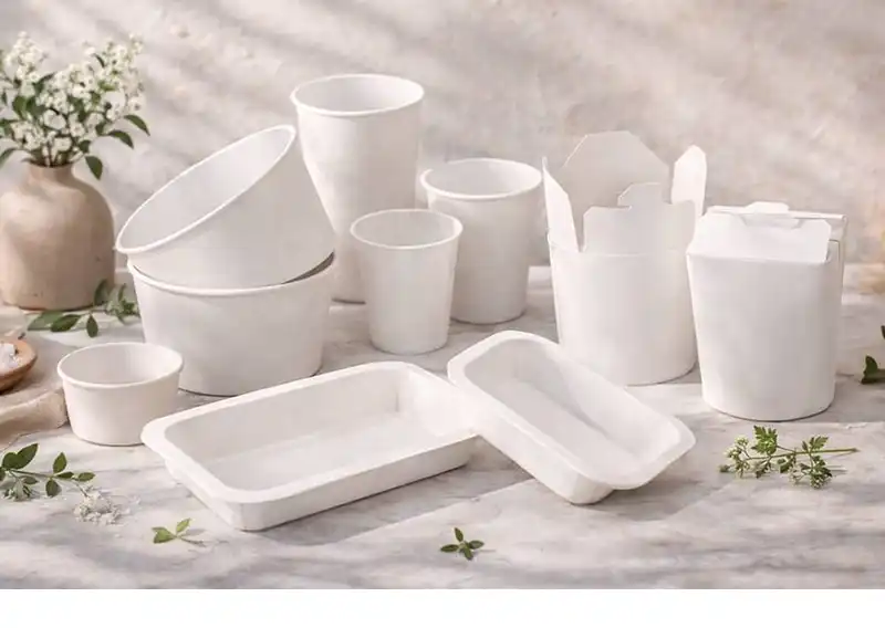 Contenants alimentaires produits avec le carton SBB EraCup Natural.