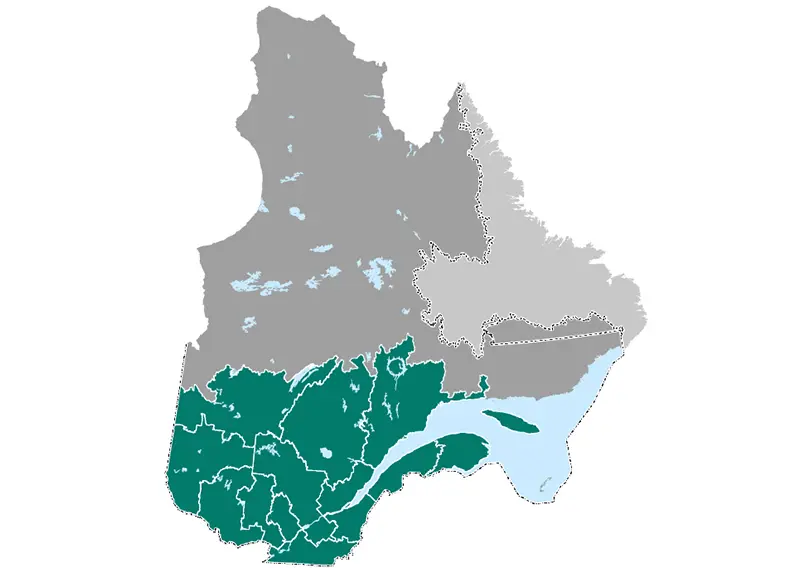 Carte des possibilités forestières du Québec