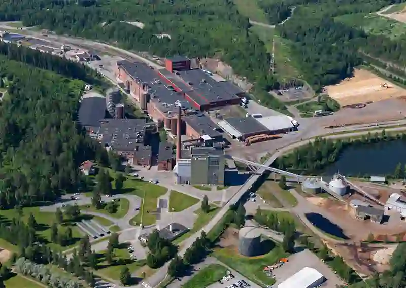 L'usine Metsä Board de Simpele, en Finlande. 